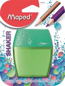 Hegyező 2 lyukú, MAPED Shaker, tartályos, műanyag, bliszteres, vegyes