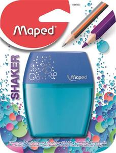 Hegyező 2 lyukú, MAPED Shaker, tartályos, műanyag, bliszteres, vegyes