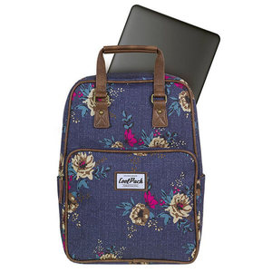 Hátizsák COOL PACK Cubic, 39x29,5x15cm, Blue Denim Flowers,
