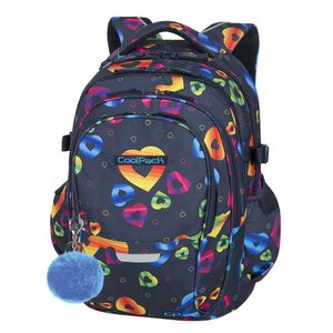 Hátizsák COOL PACK Factor, 47x31x17cm, 29 literes, Rainbow Hearts