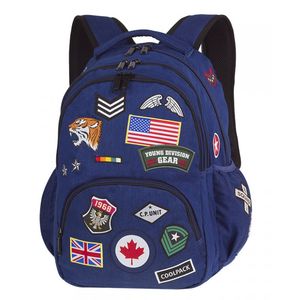 Hátizsák COOL PACK Bentley, 46x32,5x20cm, 30 literes, Badges Navy,