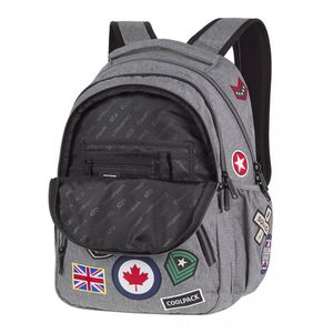 Hátizsák COOL PACK Bentley, 46x32,5x20cm, 30 literes, Badges Grey,