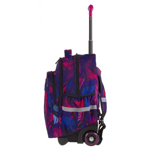Hátizsák COOL PACK Junior, gurulós, 3 rekeszes, Crazy Pink Abstract