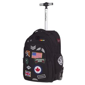 Hátizsák COOL PACK Junior, gurulós, 3 rekeszes, 33 l, Badges Black,