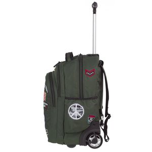 Hátizsák COOL PACK Junior, gurulós, 3 rekeszes, 33 l, Badges Green