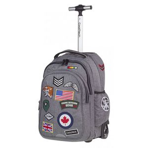Hátizsák COOL PACK Junior, gurulós, 3 rekeszes, 33 l, Badges Grey,