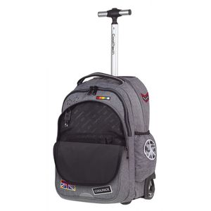 Hátizsák COOL PACK Junior, gurulós, 3 rekeszes, 33 l, Badges Grey,