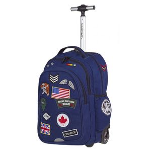Hátizsák COOL PACK Junior, gurulós, 3 rekeszes, 33 l, Badges Navy