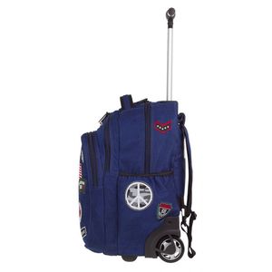 Hátizsák COOL PACK Junior, gurulós, 3 rekeszes, 33 l, Badges Navy