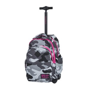 Hátizsák COOL PACK Junior, gurulós, 3 rekeszes, Camo Pink Neon,