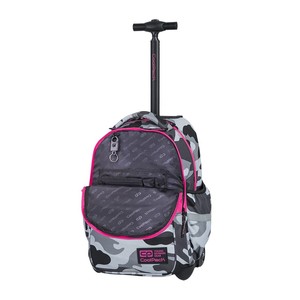 Hátizsák COOL PACK Junior, gurulós, 3 rekeszes, Camo Pink Neon,