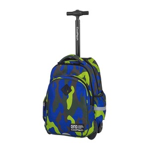 Hátizsák COOL PACK Junior, gurulós, 3 rekeszes, Camouflage Lime