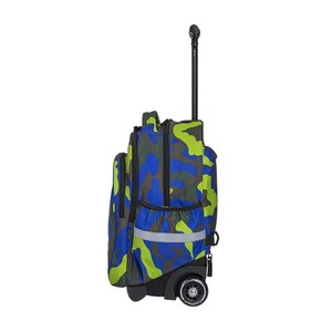 Hátizsák COOL PACK Junior, gurulós, 3 rekeszes, Camouflage Lime