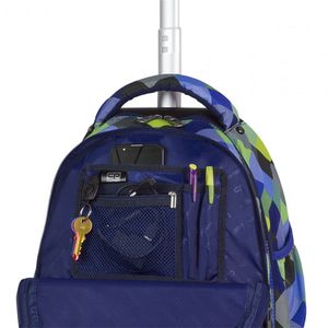 Hátizsák COOL PACK Rapid, gurulós, 2 rekeszes, Blue Patchwork
