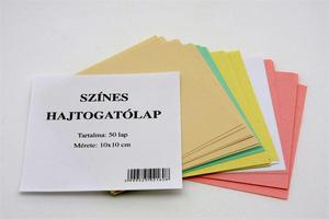 Hajtógatólap 10x10 cm, GRS, 50 lap, színes papír