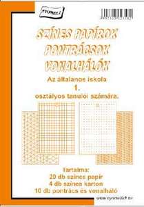 Színes pontrács, I. osztály, GRS, színes papírkészlet