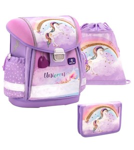 Iskolatáska BELMIL Classy 403-13, Rainbow Unicorn 2 szett