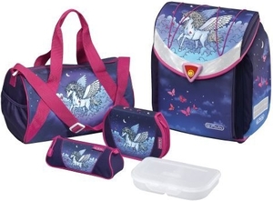 Iskolatáska Flexi Plus Pegasus töltött; 1,1kg; 36x39x22 cm, 15 liter.