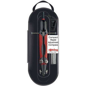 Körzőkészlet, ROTRING Compact R580, 3 db-os, geometriai, precíziós,
