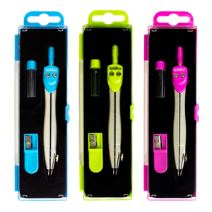 K&ouml;rző SPOKO 0512 szett, p&oacute;theggyel, hegyezővel, vegyes sz&iacute;nben