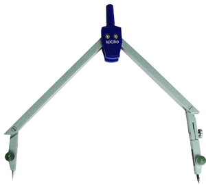 Körző SPOKO 0515 szett, 15,5 cm, 2 szára hajlítható, kék