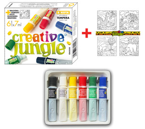 Tempera 6x7 ml, SaKOTA CEA2558 Creative Jungle Grey, alutubus