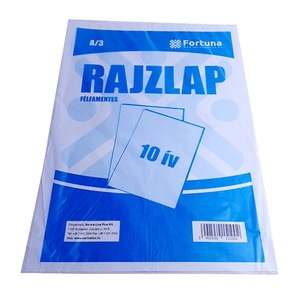 Rajzlap A3, 10 lap, GRS, 120g, félfamentes, nejlonos csomagolás