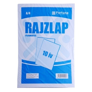 Rajzlap A4, 10 lap, GRS, 120g, félfamentes, nejlonos csomagolás