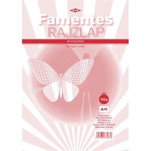 Rajzlap A4, 10 lap, GRS, 120g, famentes, nejlonos csomagolás