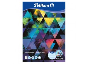 Rajzblokk A4, 20 lap, PELIKAN, 120 g/m2, hófehér