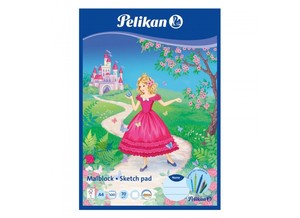 Rajzblokk A4, 100lap, PELIKAN, 70 g/m2, fehér belívekkel