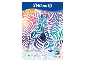 Rajzblokk A3, 20 lap, PELIKAN, 120 g/m2, hófehér