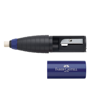 Radír-hegyező, FABER-CASTELL, stift piros/kék