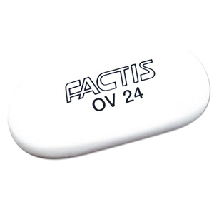 Radír FACTIS OVAL-24, fehér 