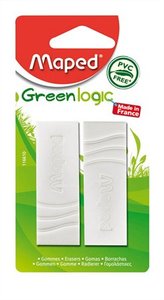 Radír MAPED Greenlogic, PVC-mentes, 2 db/csomag.