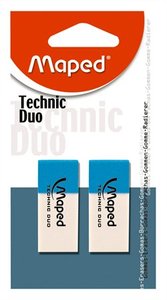 Radír MAPED Technic Duo, 2 db, kombinált (ceruza- és tintaradír egyben)