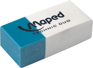 Radír MAPED Technic Duo, 2 db, kombinált (ceruza- és tintaradír egyben)
