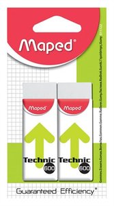 Radír MAPED Technic 600, ceruzaradír, 2 db, papírtokkal