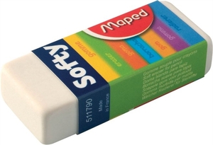 Radír MAPED Softy, 2 db, ceruzaradír, papírtokkal