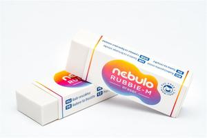 Radír, NEBULO Rubbie-M, 59x21x11 mm, forgács mentes, fehér