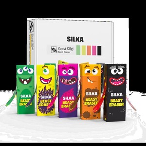 Radír SILKA Rémek, papírtokos, vegyes minták