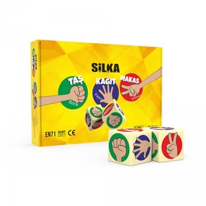 Radír SILKA Kő-Papír-Olló, 2 db-os, színes kínálóban,
