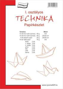 Technika csomag I.o., GRS, 20 db-os papírkészlet