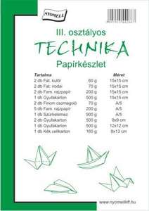 Technika csomag III.osztályos, GRS, 20 db-os papírkészlet