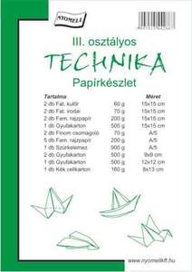 Technika csomag III.o., GRS, 20 db-os papírkészlet