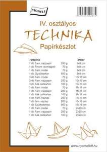 Technika csomag IV.osztályos, GRS, 20 db-os papírkészlet