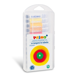 Tempera 12x7,5 ml, PRIMO 245T12P, tubusos, 12 különböző szín