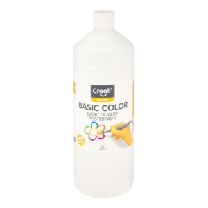 Tempera 500 ml, CREALL Basic, feh&eacute;r