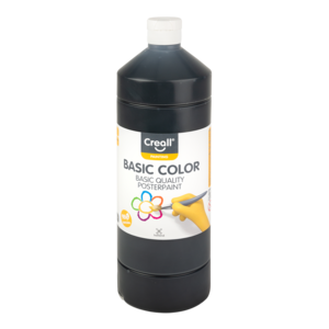 Tempera 500 ml, CREALL Basic, fekete