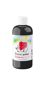 Tempera 500 ml, ICO Süni, fekete